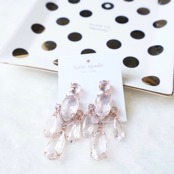 Kate Spade Crystal Cascade Chandelier Earrings - Picture 2 of 6